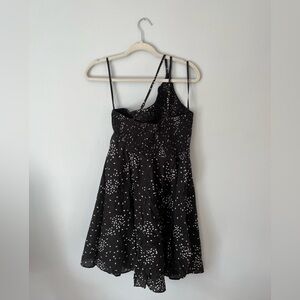 Urban Outfitters Black and White Asymmetrical Spotted Sundress